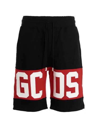 Shop Gcds Logo Band Shorts In Black