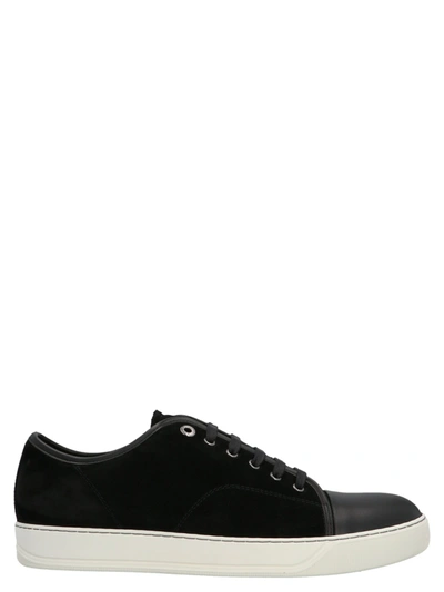 Shop Lanvin Suede Sneakers In Black