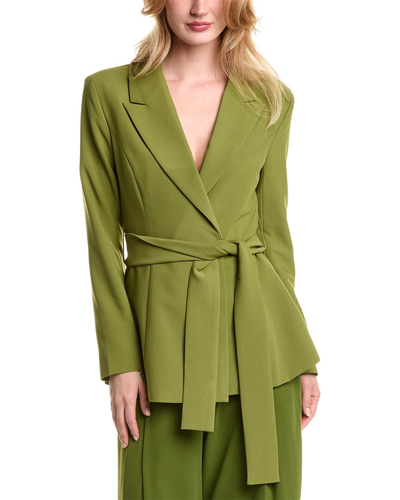 Shop Alexia Admor Olya Long Blazer Jacket In Green