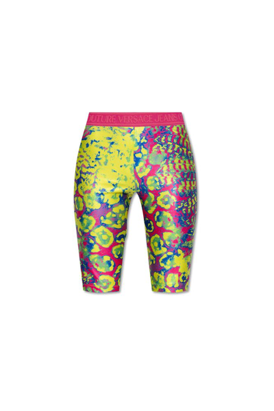Shop Versace Jeans Couture Pattern Printed Cycling Shorts In Multi
