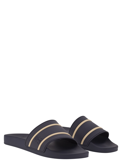 Shop Brunello Cucinelli Striped Rubber Sandals
