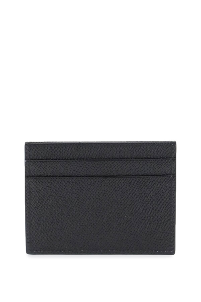 Shop Dolce & Gabbana Leather Card Holder With Logo Plate