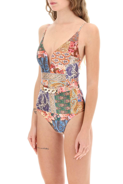 Shop Zimmermann Devi Plunge One Piece Swimsuit