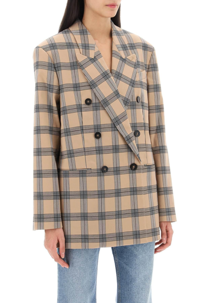 Shop Zimmermann Oversized Luminosity Jacket With Check Motif