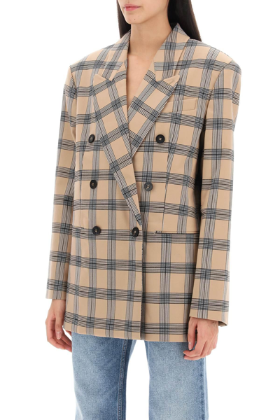 Shop Zimmermann Oversized Luminosity Jacket With Check Motif