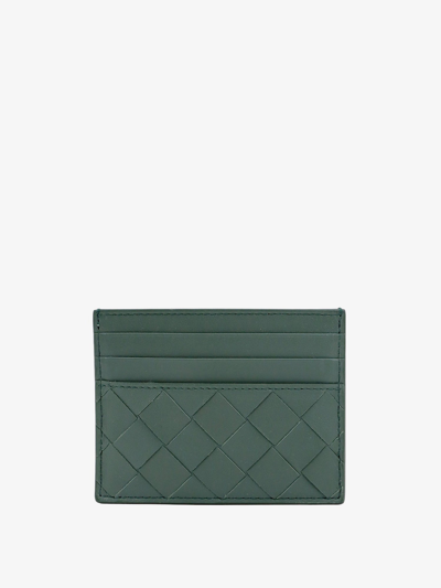 Shop Bottega Veneta Woman Card Holder Woman Green Cardcases