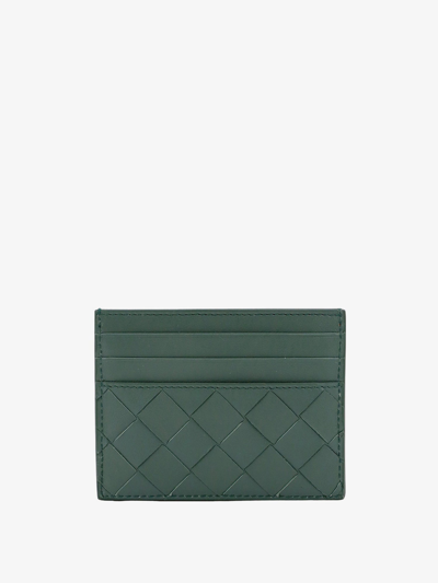 Shop Bottega Veneta Woman Card Holder Woman Green Cardcases