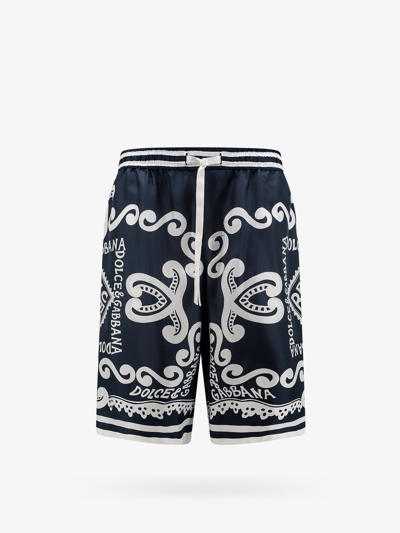 Shop Dolce & Gabbana Man Bermuda Shorts Man Blue Bermuda Shorts