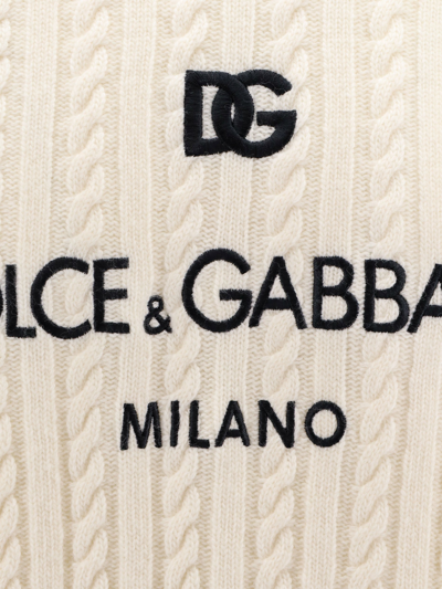 Shop Dolce & Gabbana Man Sweater Man White Knitwear