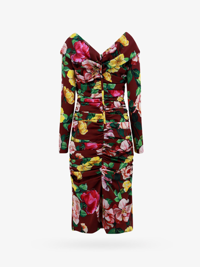 Shop Dolce & Gabbana Woman Dress Woman Multicolor Dresses