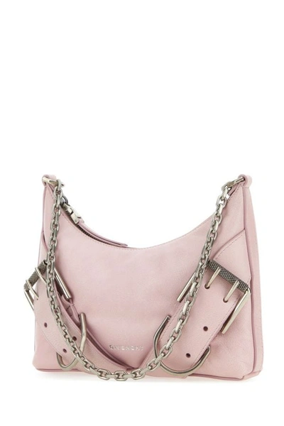 Shop Givenchy Woman Pastel Pink Leather Voyou Boyfriend Party Shoulder Bag