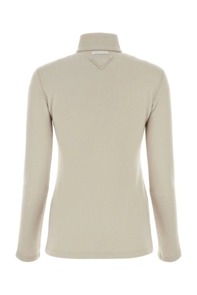 Shop Prada Woman Sand Cashmere Blend Sweater In Brown