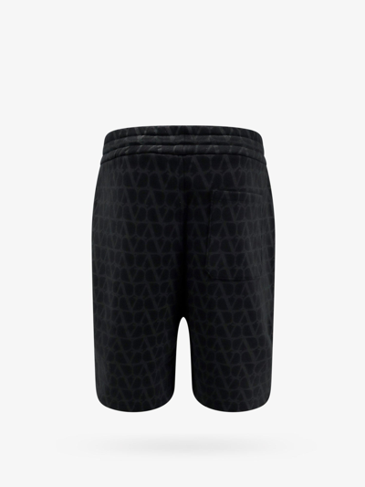 Shop Valentino Man Bermuda Shorts Man Black Bermuda Shorts