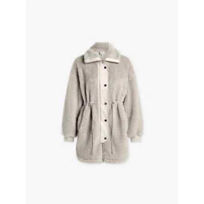 Shop Varley Jamie Sherpa Jacket In Grey
