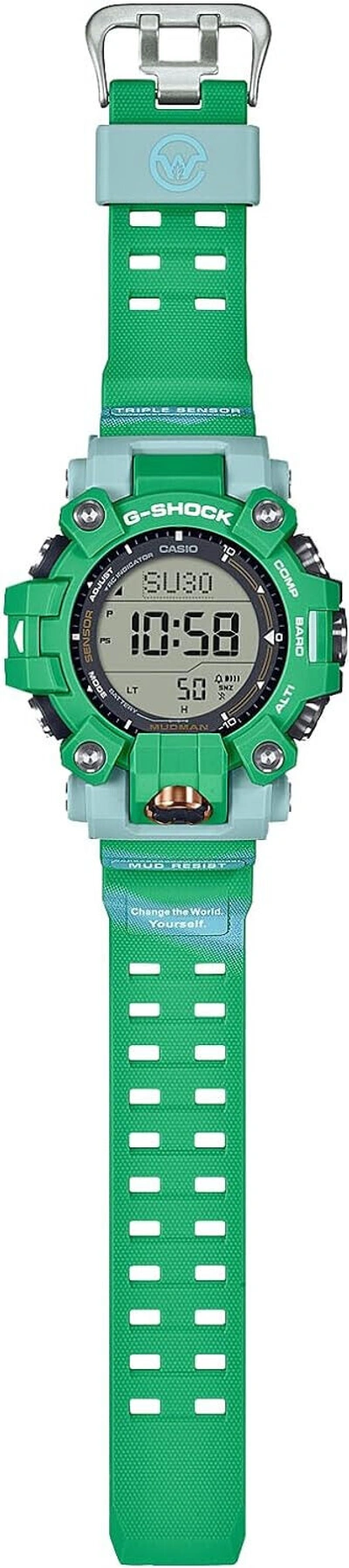 Pre-owned Casio G-shock Master Of Gw-9500kj-3jr Mudman Earthwatch Radio Solar Men Watch