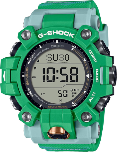 Pre-owned Casio G-shock Master Of Gw-9500kj-3jr Mudman Earthwatch Radio Solar Men Watch
