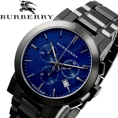 Pre-owned Burberry The City Bu9365 Swiss Made Chronograph Men's Watch Lux Series