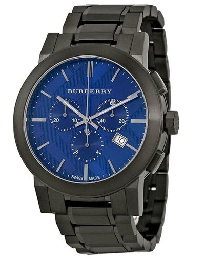 Pre-owned Burberry The City Bu9365 Swiss Made Chronograph Men's Watch Lux Series