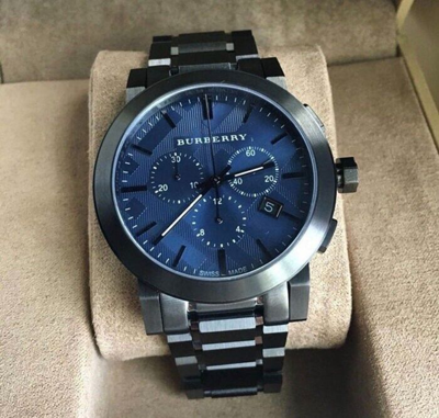 Pre-owned Burberry The City Bu9365 Swiss Made Chronograph Men's Watch Lux Series