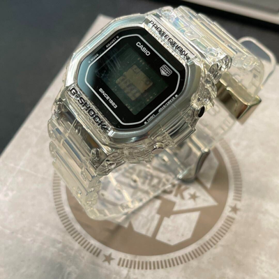 Pre-owned Casio G-shock Dw-5040rx-7jr 40th Anniversary Clear Remix Limited Watch Japan