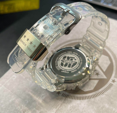 Pre-owned Casio G-shock Dw-5040rx-7jr 40th Anniversary Clear Remix Limited Watch Japan