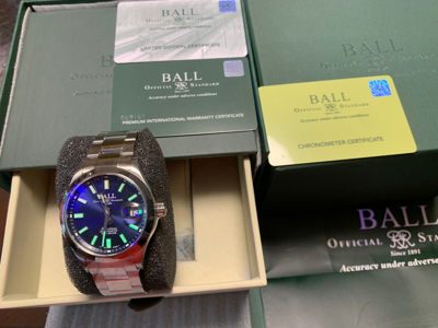 Pre-owned Ball Engineer Master Ii Ø40mm Cosc Endurance 1917 Nm3000c-s2c Limited Ed 1000pcs