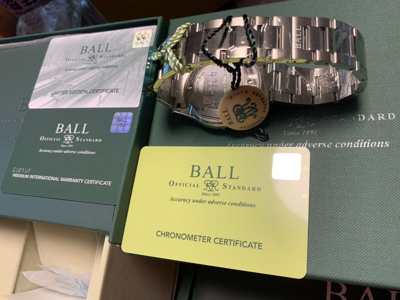 Pre-owned Ball Engineer Master Ii Ø40mm Cosc Endurance 1917 Nm3000c-s2c Limited Ed 1000pcs