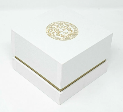 Pre-owned Versace Women's Watch V-circle Vbp080017 Silver White Dial Sapphire Crystal