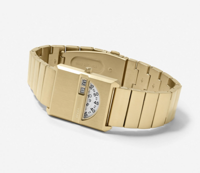Pre-owned Breda Pulse Tandem Watch 26mm Gold Quartz / Stainless Steel