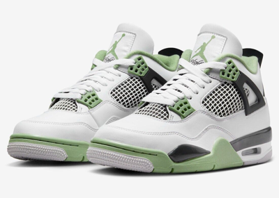 Pre-owned Jordan Air  4 Retro Seafoam Aq9129-103 Women Size 6.5w-9.5w In Green