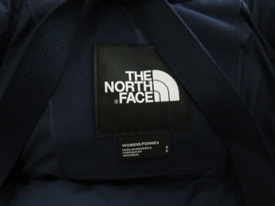 Pre-owned The North Face Womens S-m  Outer Boroughs 550-down Warm Parka Jacket - Navy In Summit Navy Blue / Tnf White Logo
