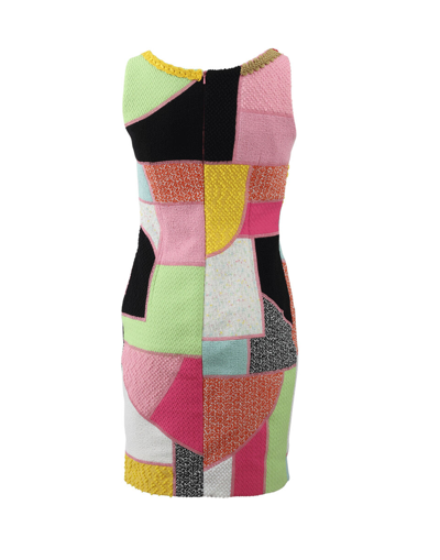 Pre-owned Moschino Ss16  Couture Jeremy Scott Patchwork Dress Deadstock Gigi Hadid In Multicolor