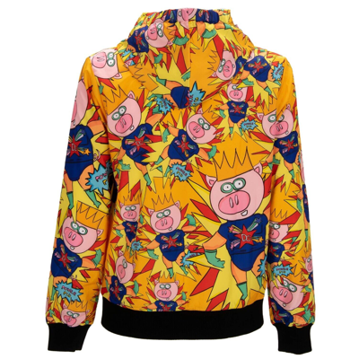 Pre-owned Dolce & Gabbana Runway Crown Pig Jacket Sweater Hoody Sweatshirt Yellow 12673