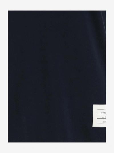 Shop Thom Browne T-shirts And Polos Blue
