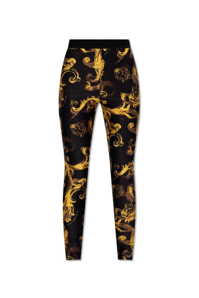 Shop Versace Jeans Couture Barocco Printed Leggings In Multi