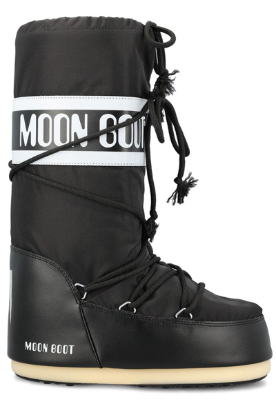Shop Moon Boot Logo Detailed Lace In Black