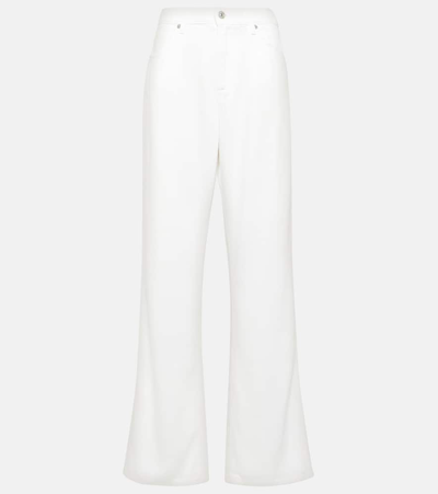 7 For All Mankind Wide Leg Jeans With Back Pockets And Belt Loops In White