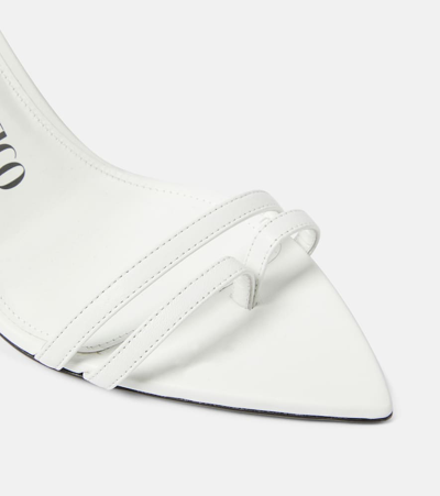 Shop Attico Ester 95 Leather Sandals In White