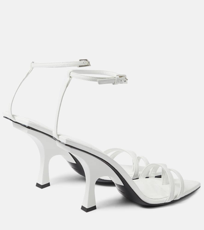 Shop Attico Ester 95 Leather Sandals In White