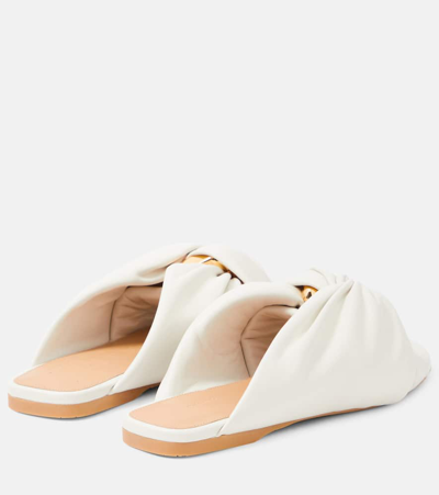 Shop Jw Anderson Corner Leather Slides In White