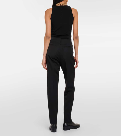 Max Mara Celtico Wool And Mohair Suit Pants In Black