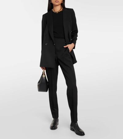 Max Mara Celtico Wool And Mohair Suit Pants In Black