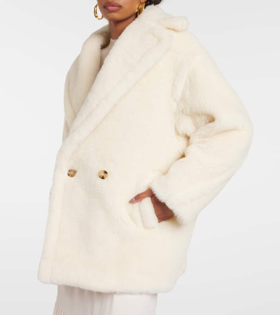 Shop Max Mara Espero Alpaca, Wool, And Silk Teddy Jacket In White