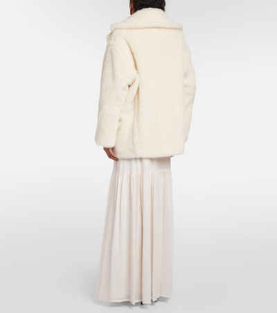 Shop Max Mara Espero Alpaca, Wool, And Silk Teddy Jacket In White