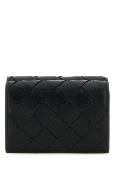 Shop Bottega Veneta Tiny Trifold Wallet In Black