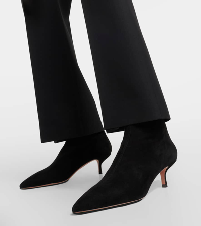 Aquazzura Montmartre 50 Suede Ankle Boots In Black