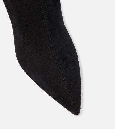 Shop Aquazzura Montmartre 50 Suede Ankle Boots In Black