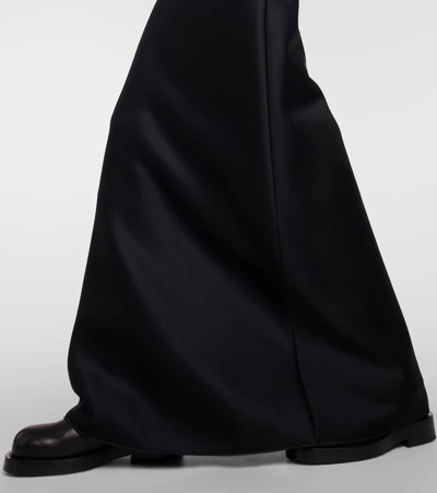 Shop Max Mara Clavier Cotton-blend Jersey Maxi Skirt In Black