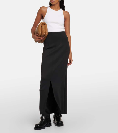 Max Mara Cotton Crew Neck Top With Ribbed Texture In Neutrals