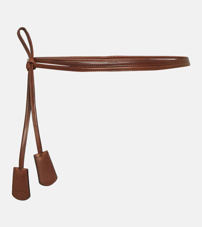 Shop The Row Belt End B Leather Belt In Brown